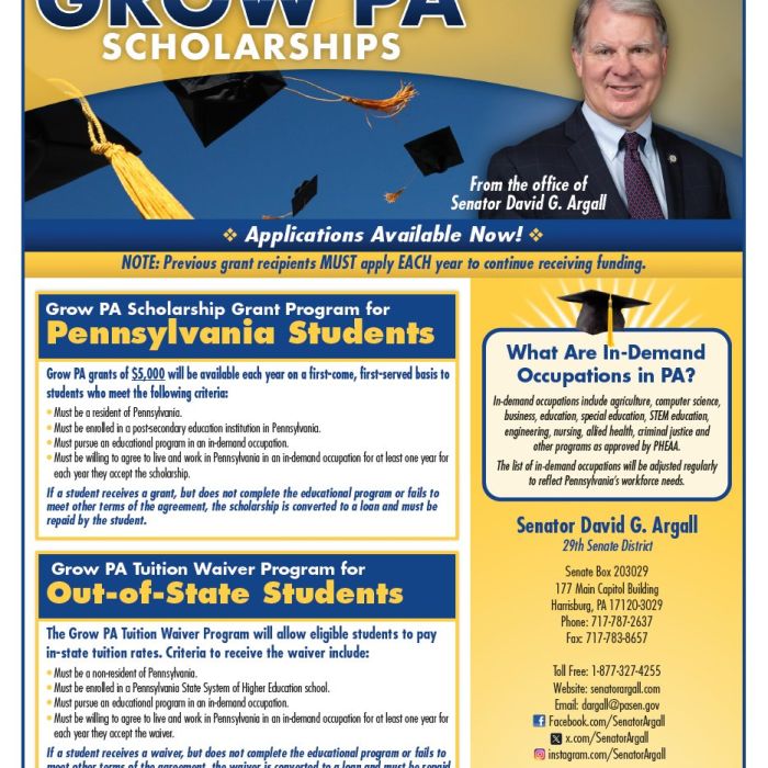 Grow PA Scholarship Grant Opens For 2026 - 2027 Academic Year, Offering Up To $5,000 Per Year For In-Demand Careers