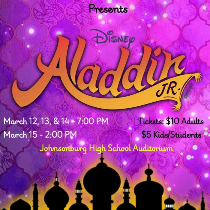 Johnsonburg High School Drama Club Presents Disney’s Aladdin JR. With Four March Performances